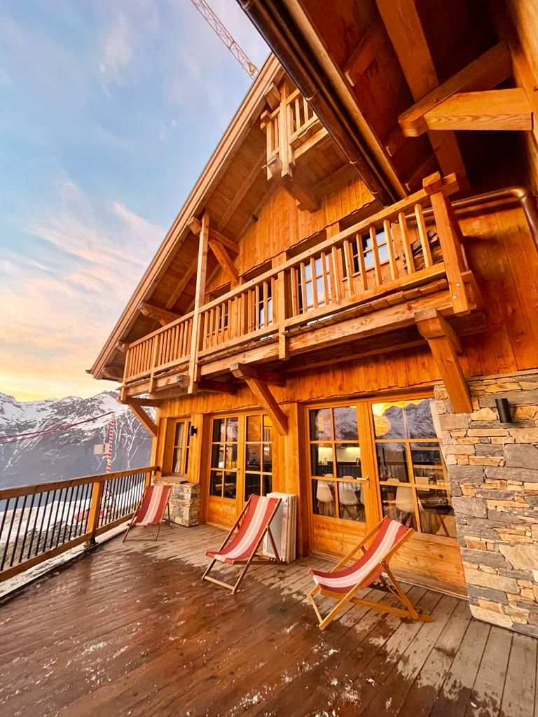 Cozy Attic Bedroom in a Wooden Alpine Chalet