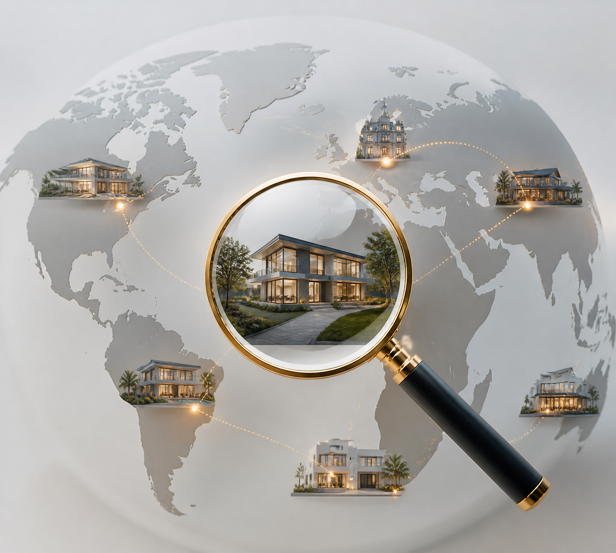 Global Real Estate Search Concept