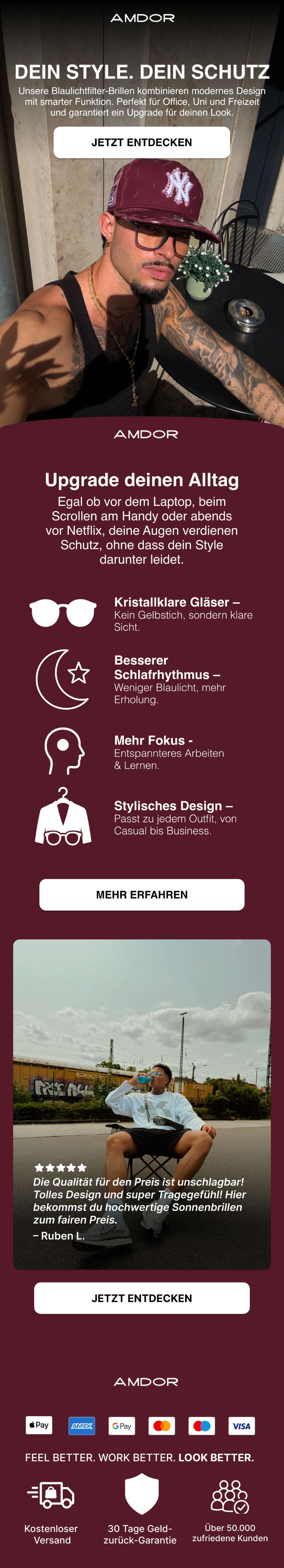 AMDOR E-Mail zu Blaulichtfilter-Brillen