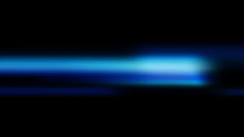 Abstract blue light streak on black background
