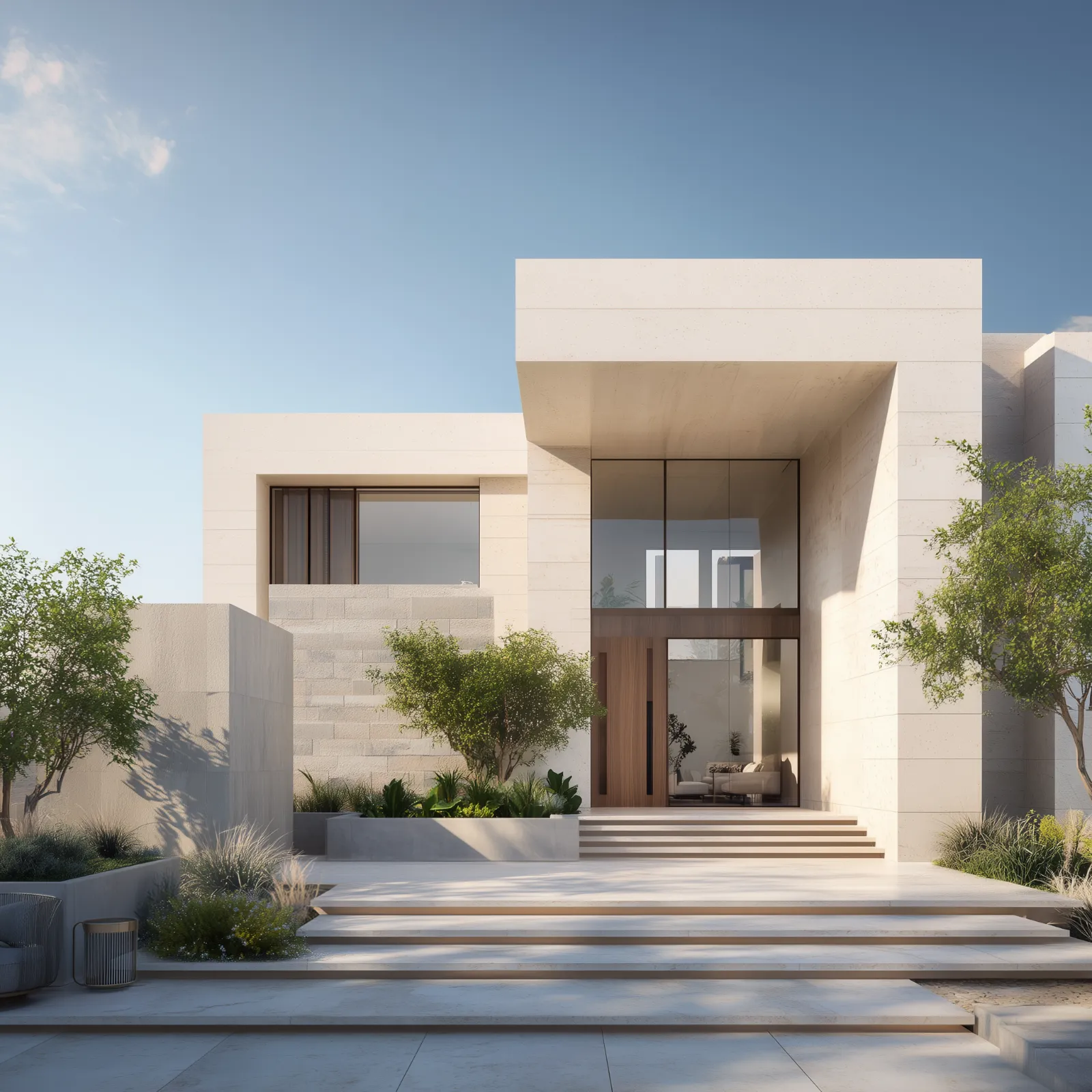 Modern living space with natural light
