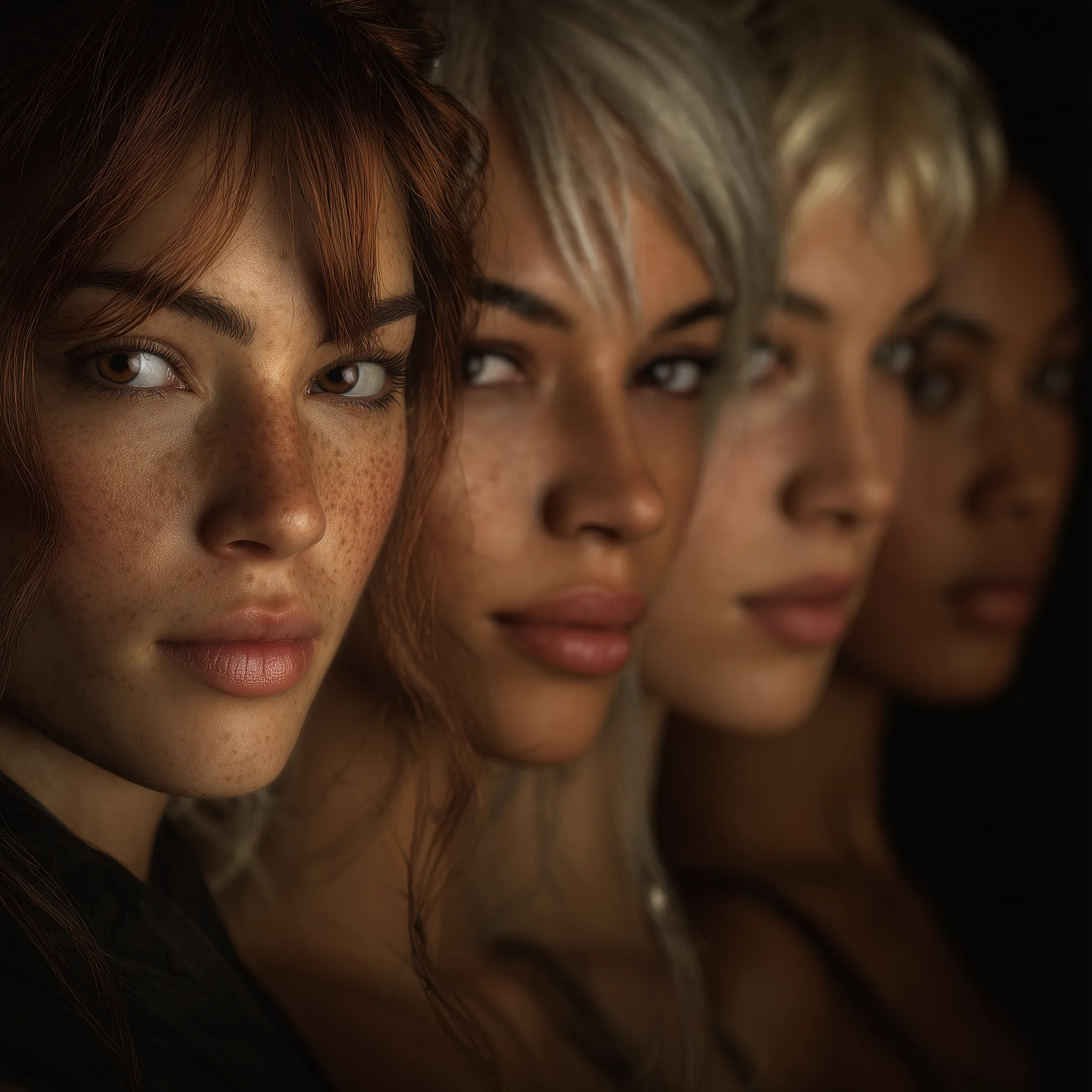 Diverse Women's Portrait Lineup