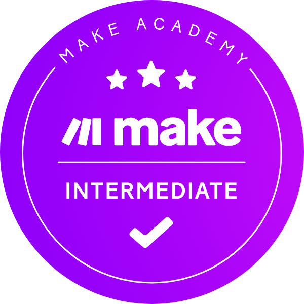Make.com Intermediate Certification Badge