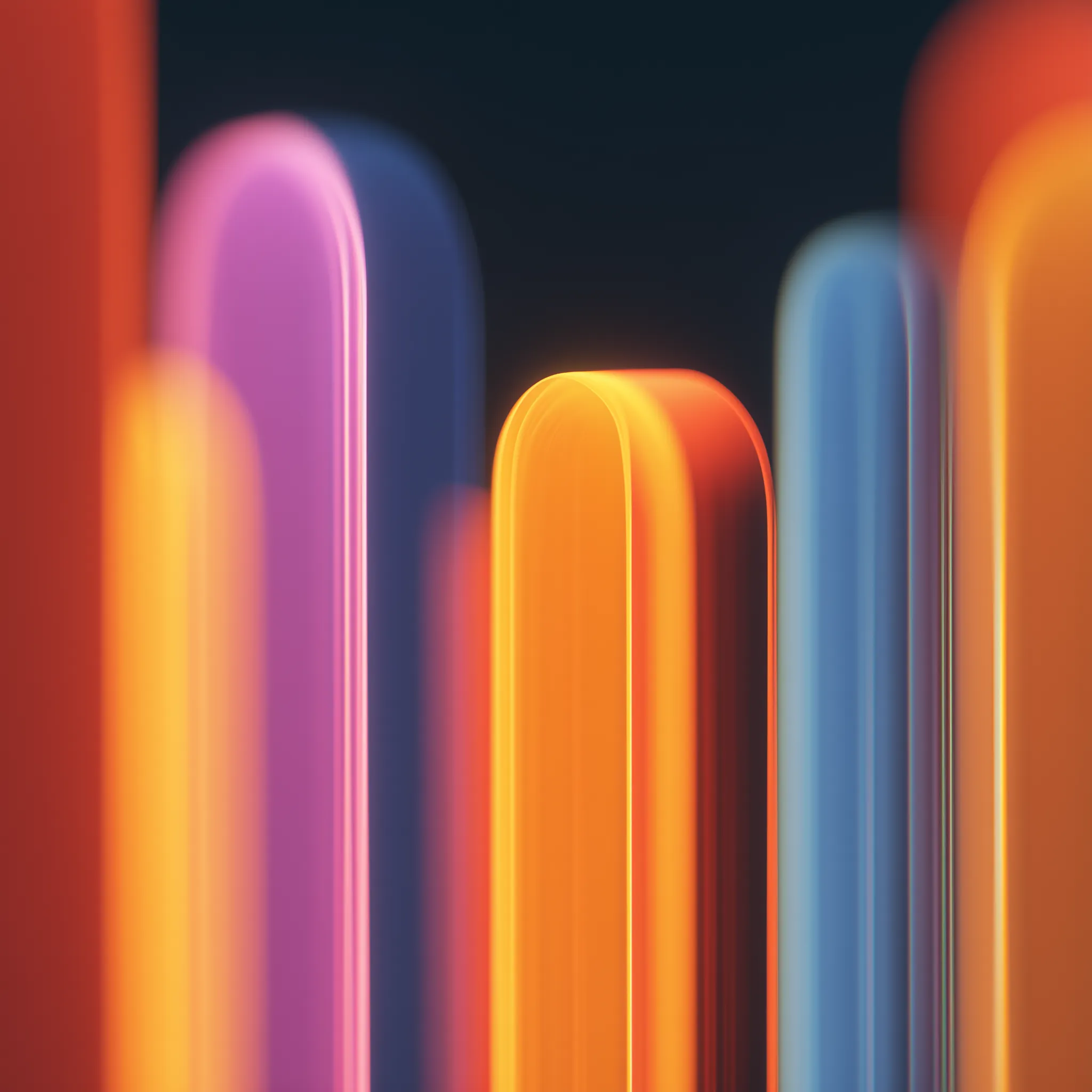 Colorful Abstract Glowing Pillars