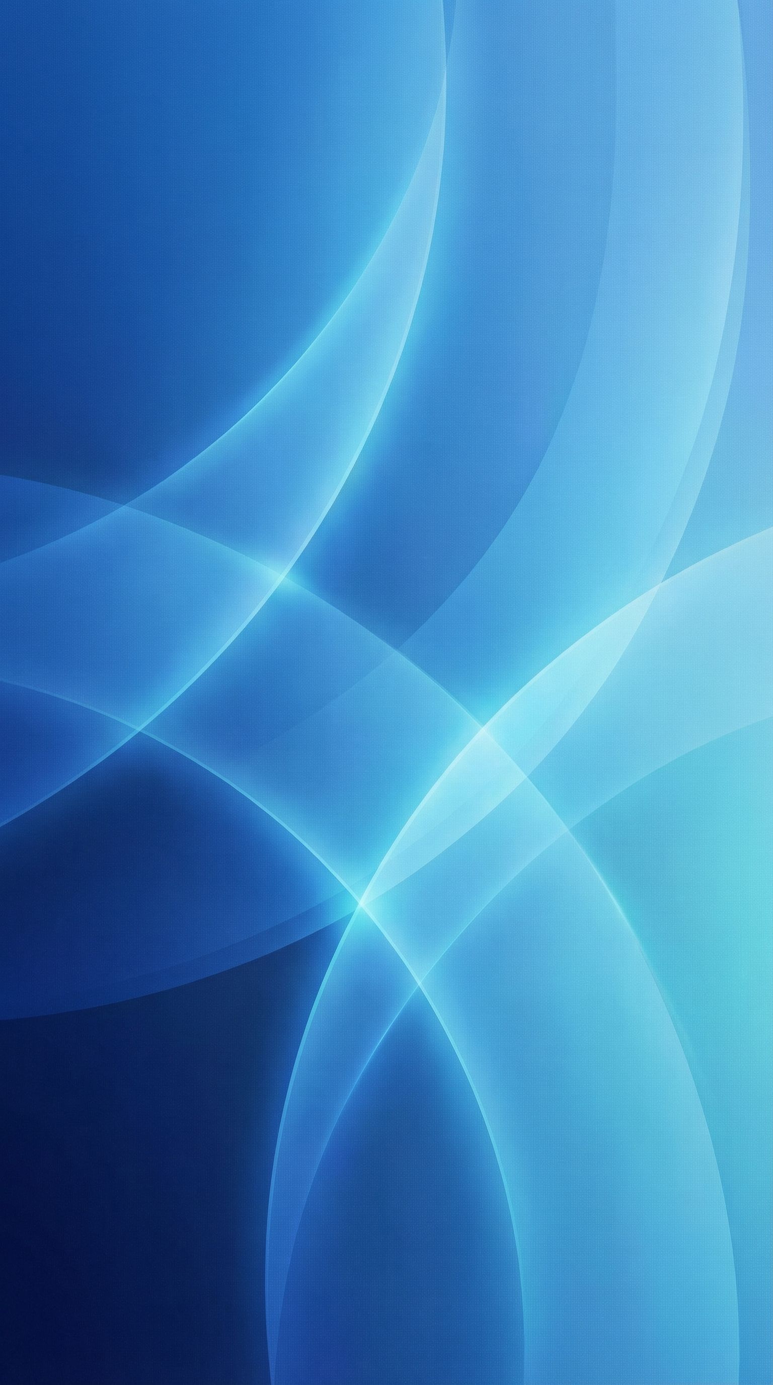 Blue Abstract Curved Light Waves