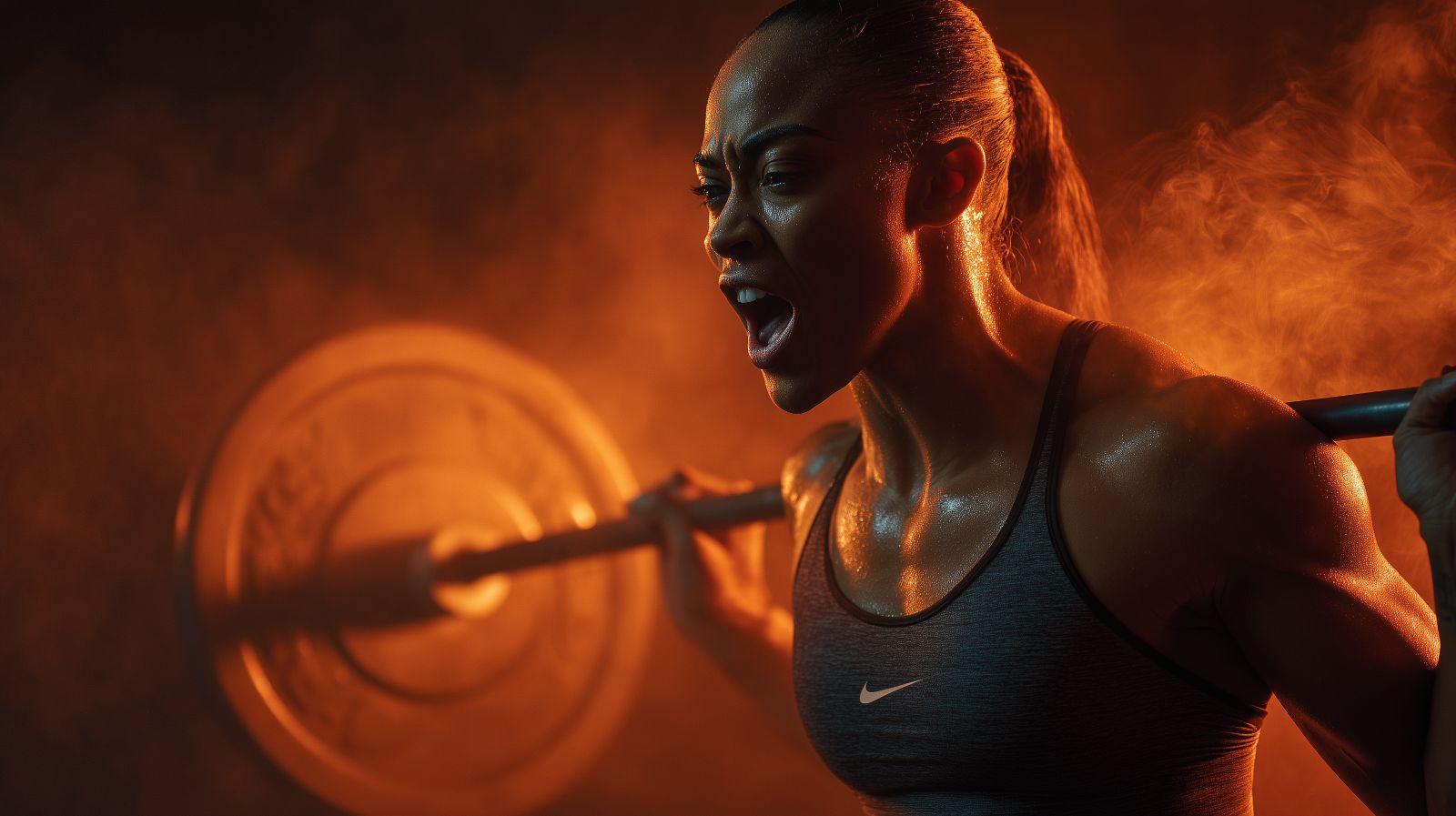 Focused athlete