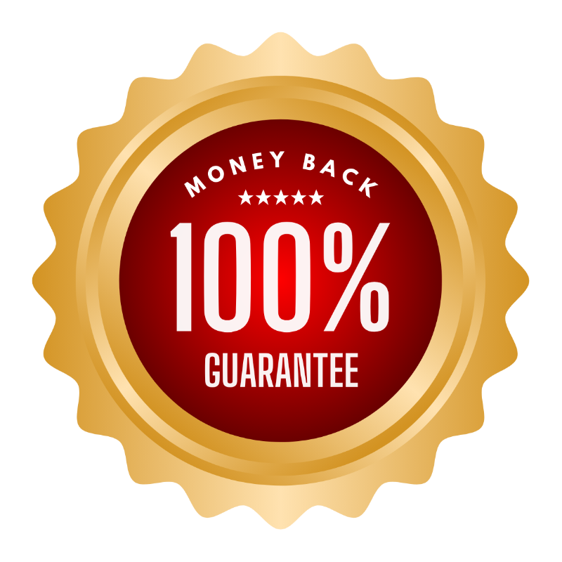 100% Money Back Guarantee Badge