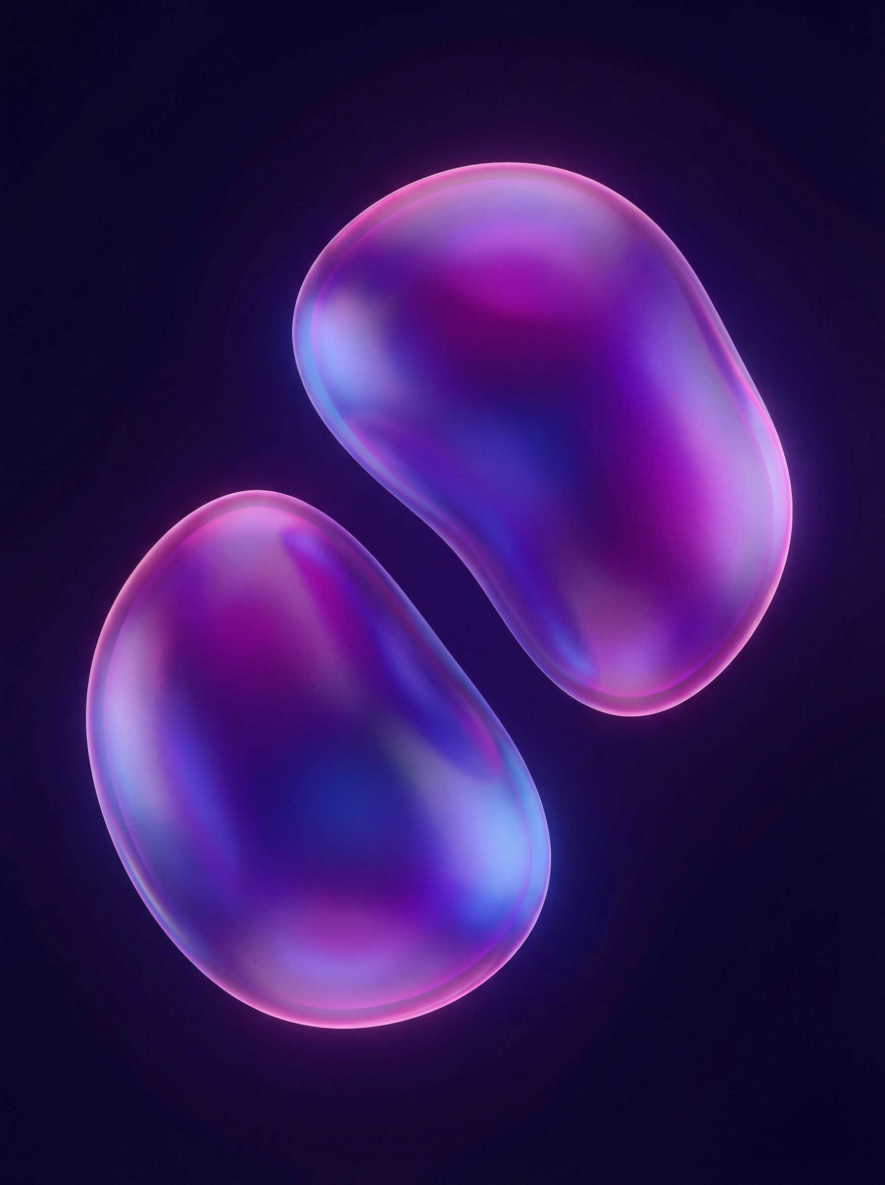 Neon Gradient Abstract Blobs on Dark Background