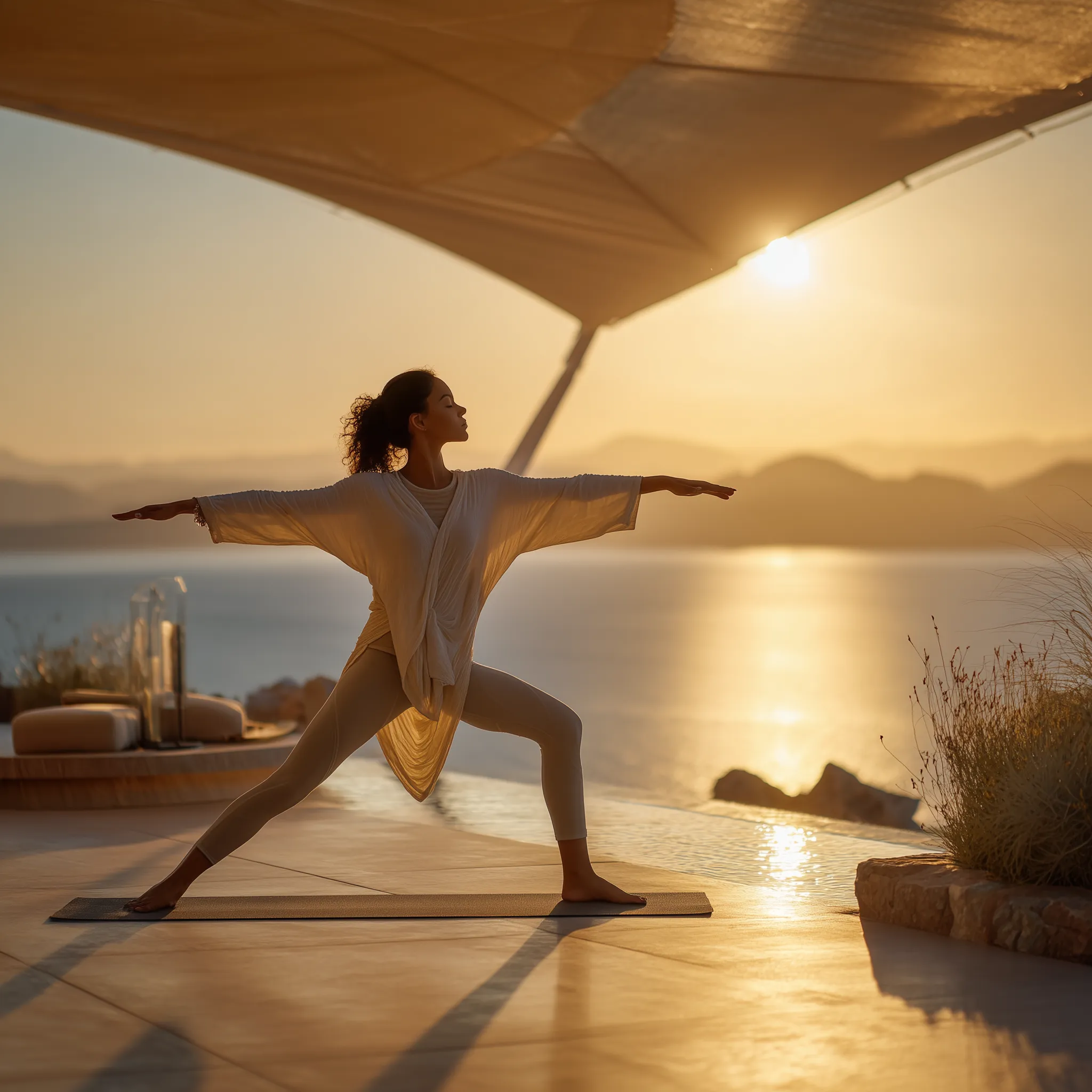 Sunset Yoga by the Sea