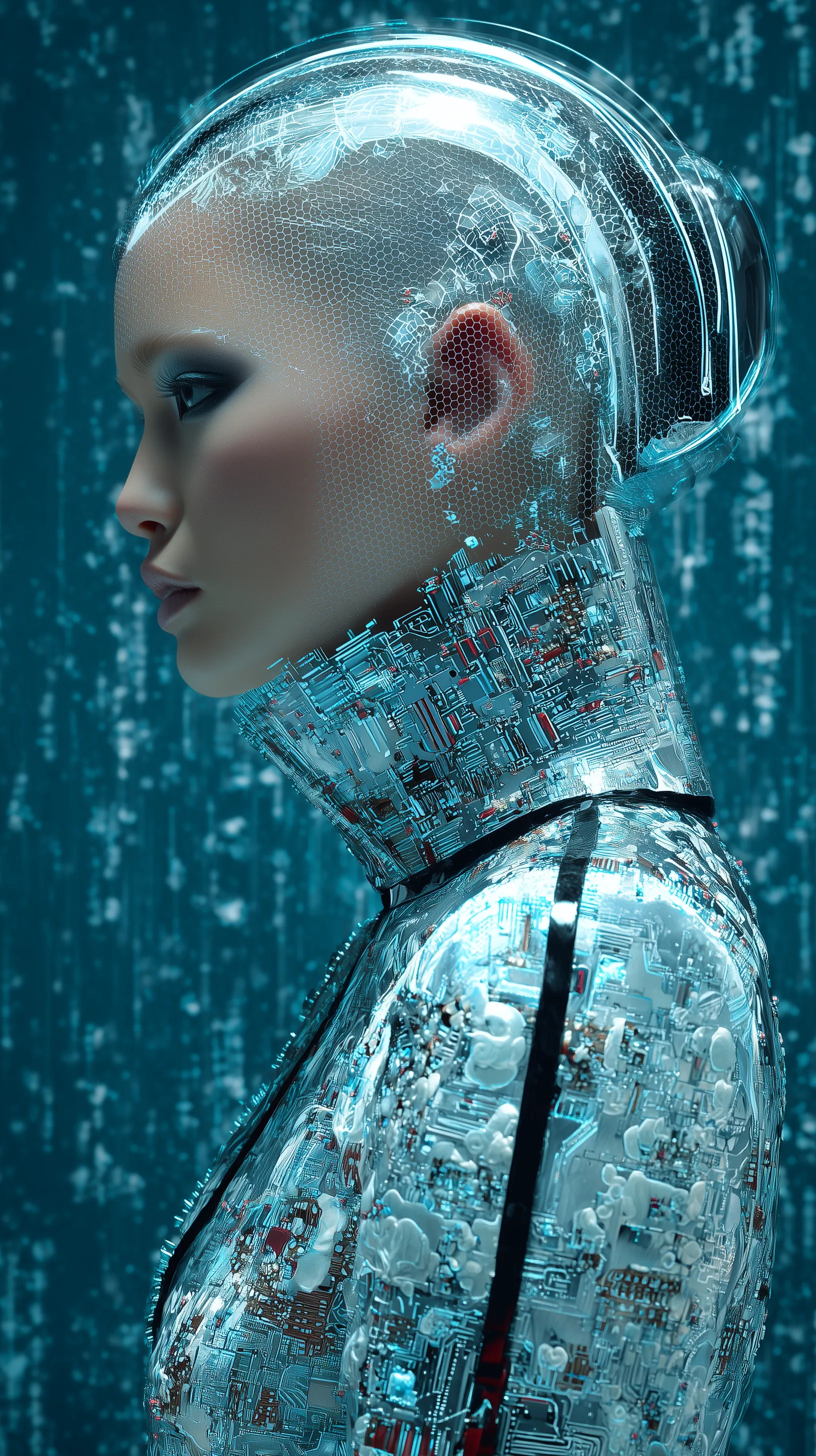 Futuristic Female Android Profile