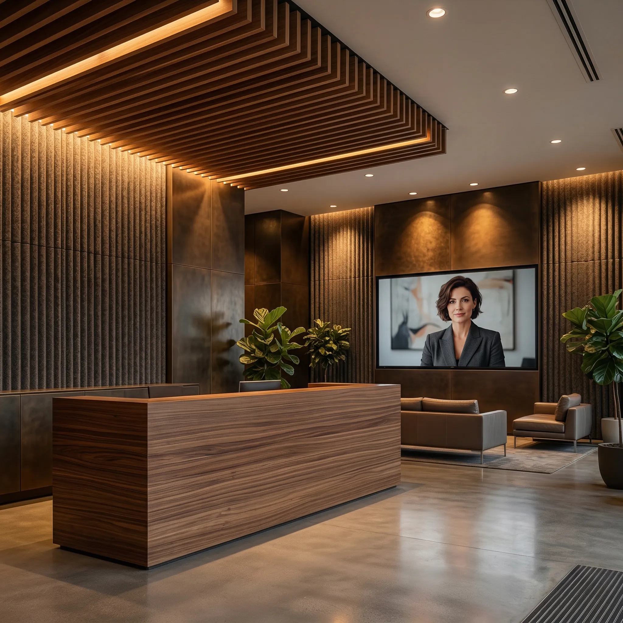 Modern Luxury Reception Lobby Interior