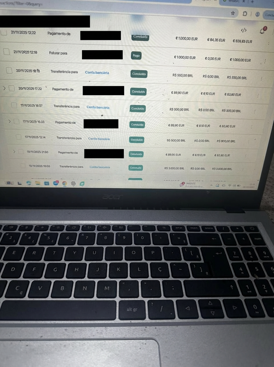 Dashboard de Transações