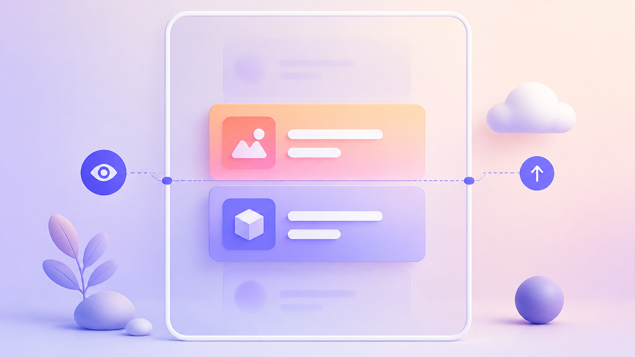 3D Glassmorphism Interface Design