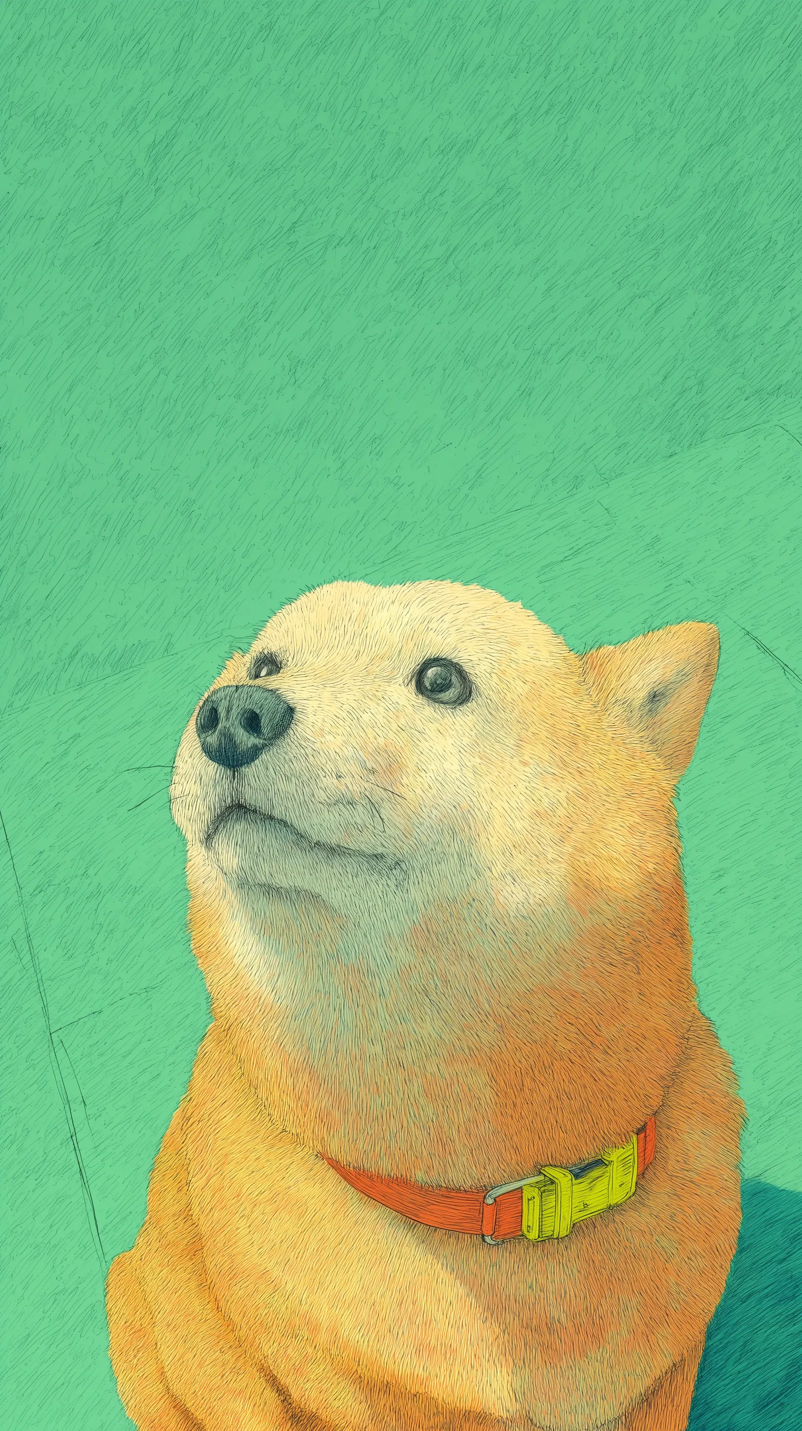 Illustrated Shiba Inu Portrait