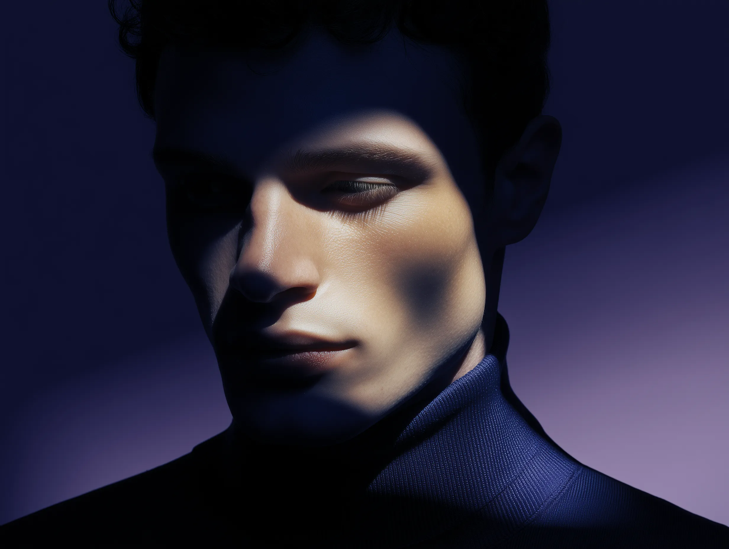 Moody Fashion Portrait in Dramatic Light