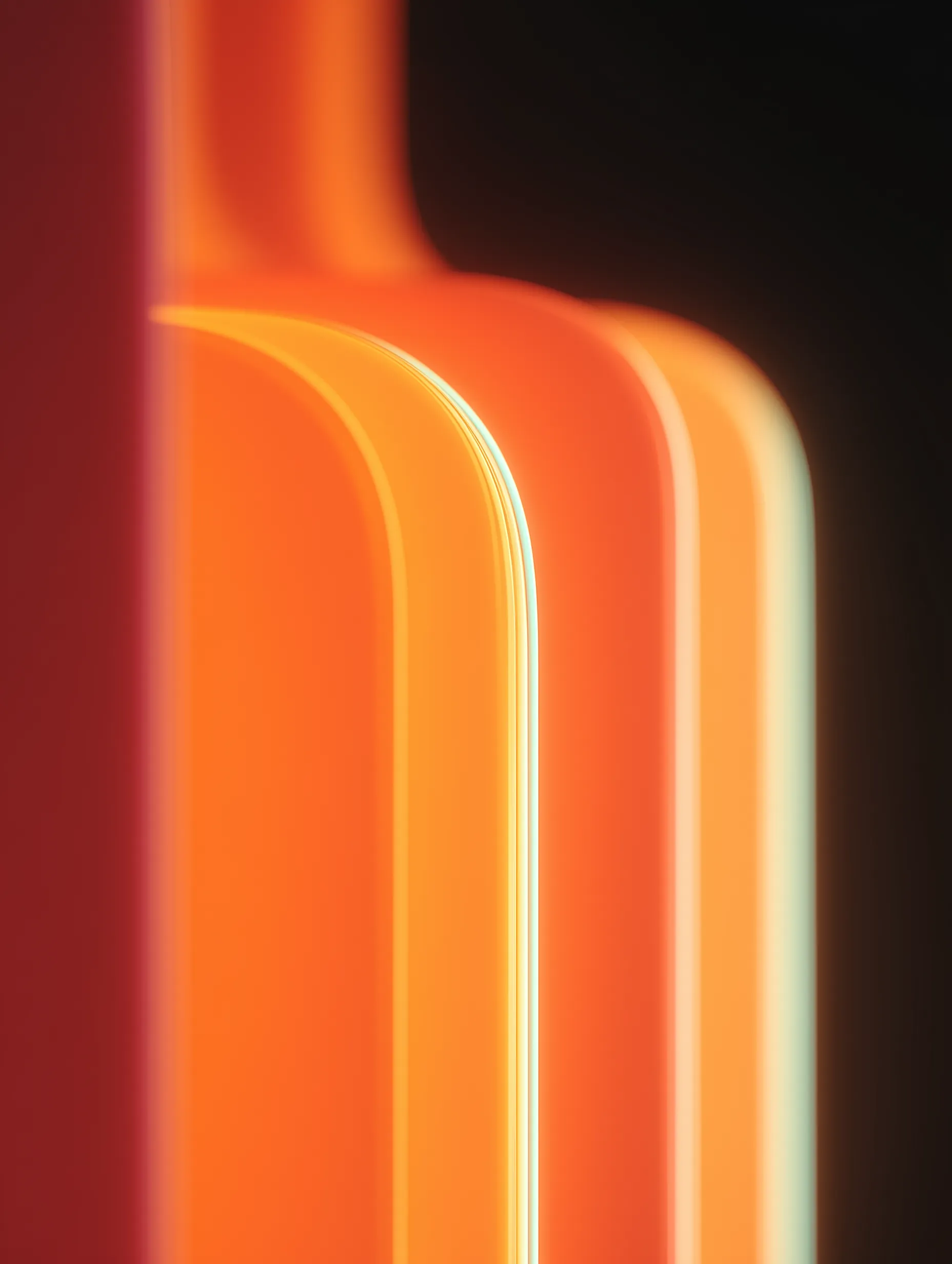 Abstract glowing orange light bars