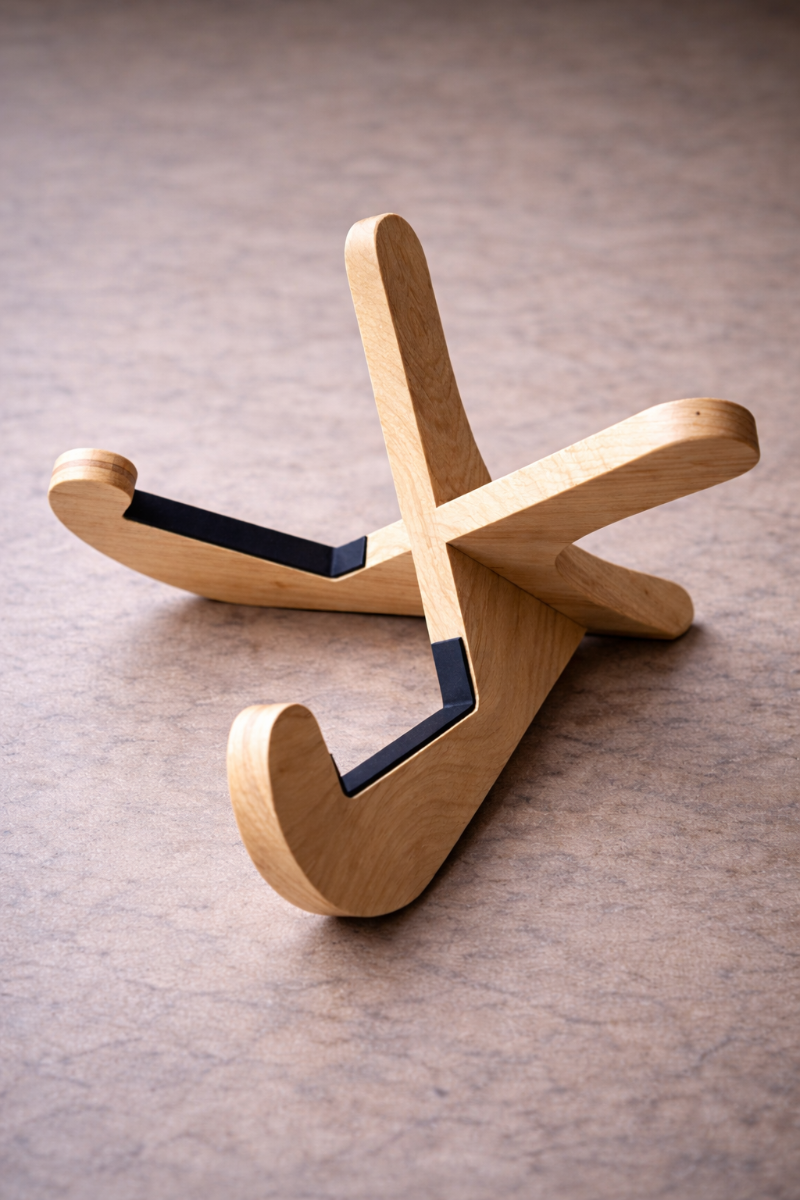 Reclaimed wood instrument stand