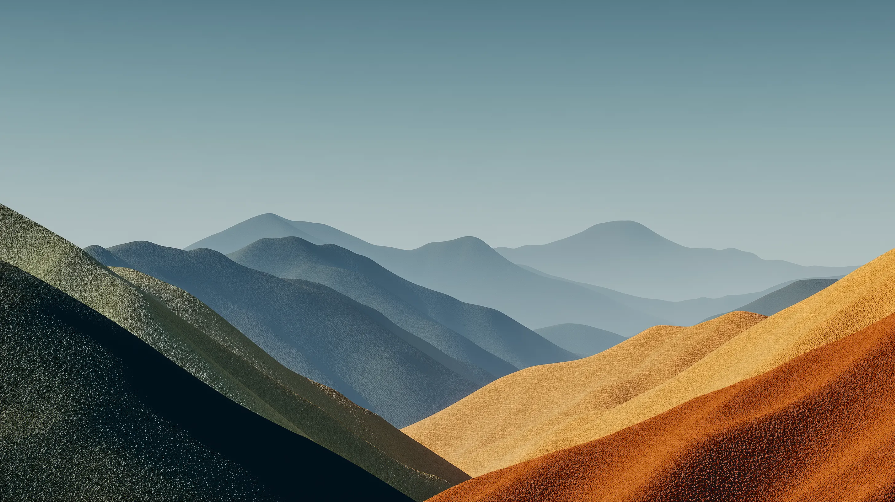 Abstract desert mountains at sunrise