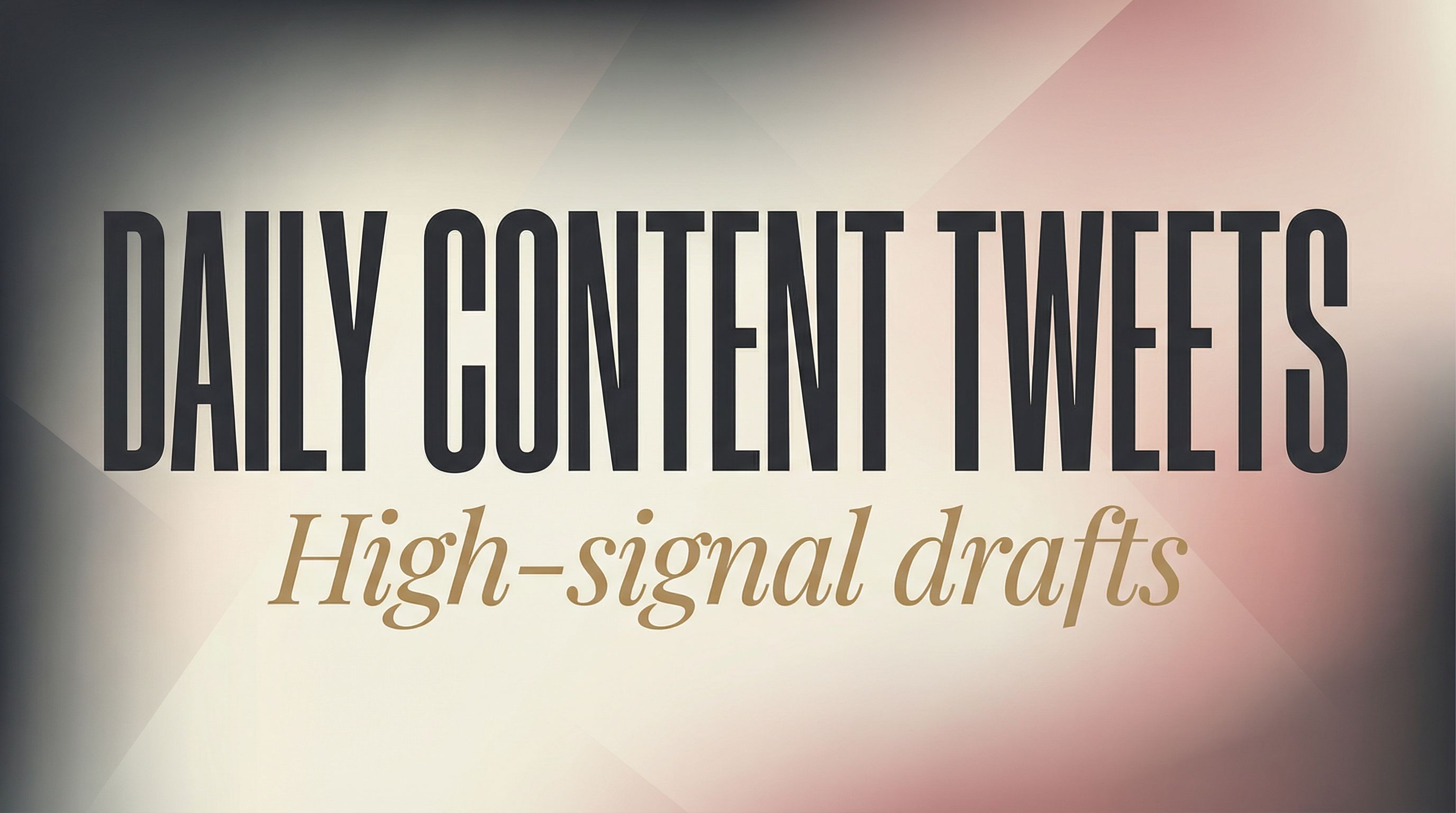 Daily Content Tweets promo banner