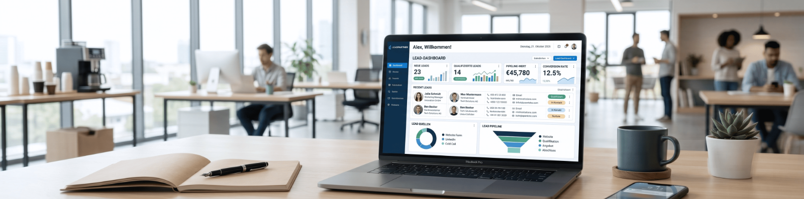 Leadpartner Anfrage-Dashboard für qualifizierte B2B-Leads