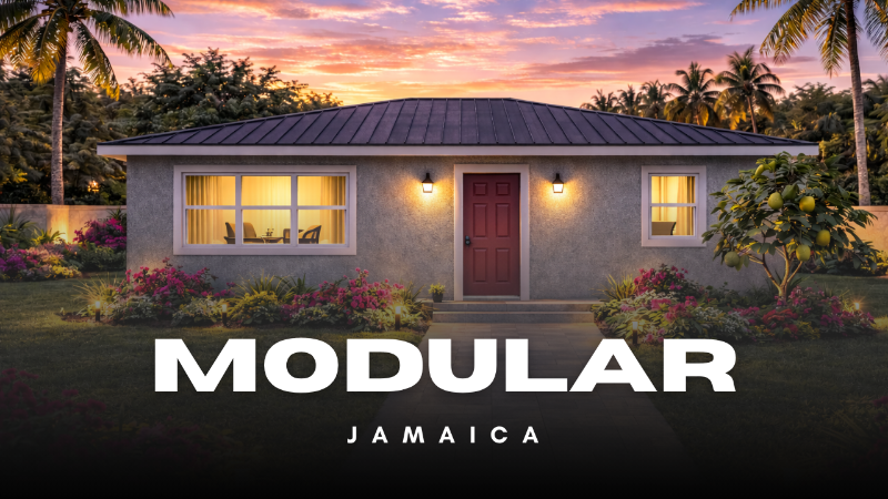 Modular Jamaica Tropical Home at Sunset