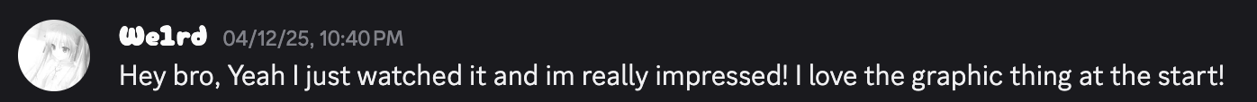 Client Feedback Message