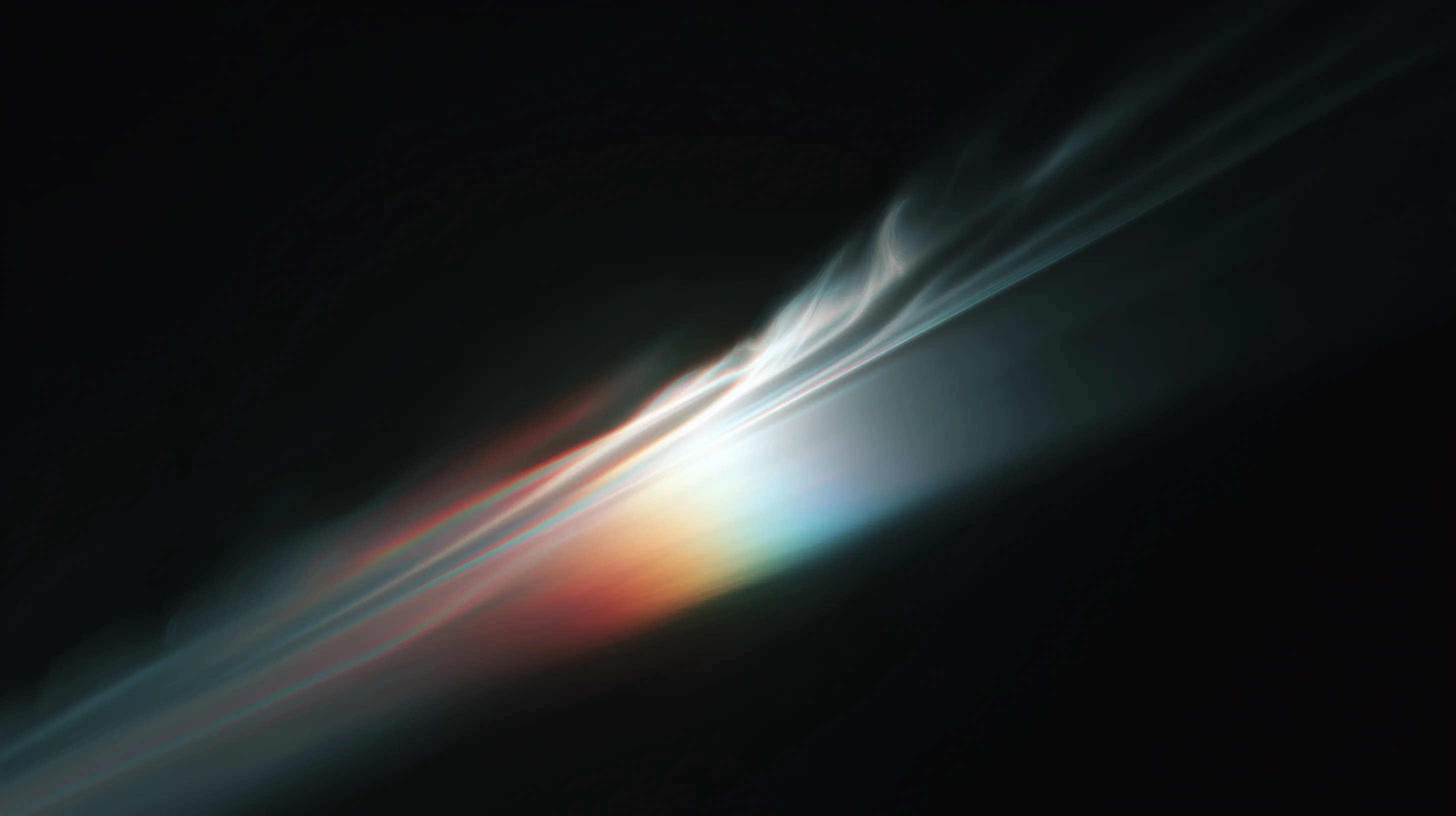 Abstract Prism Light Leak on Black Background