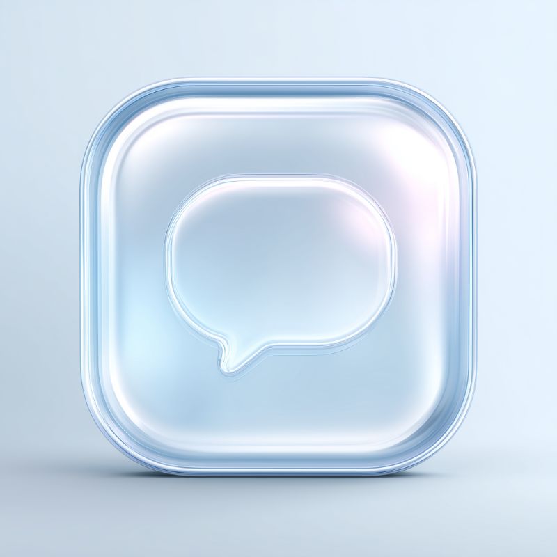 Glassmorphic Chat Bubble Icon