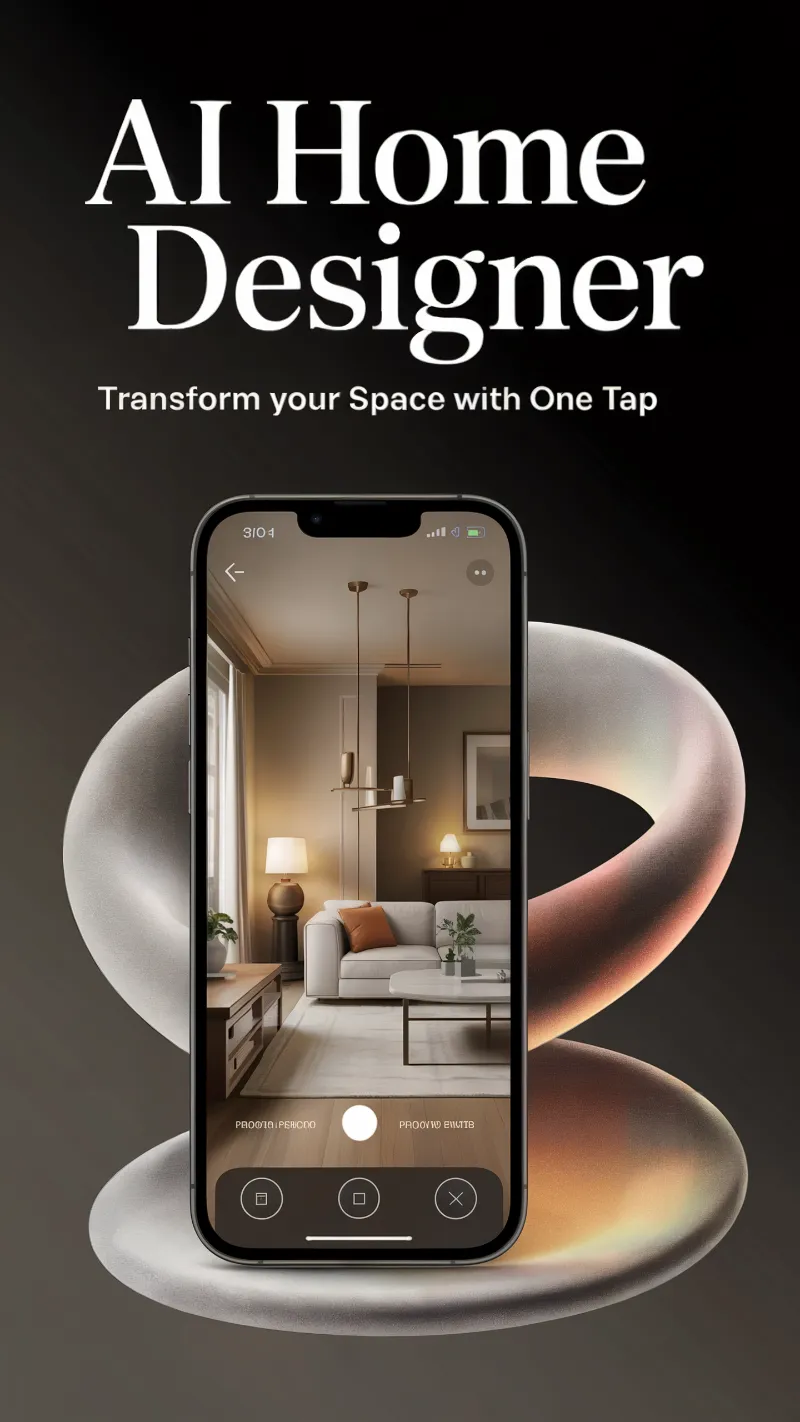 AI Home Designer App Promo Poster
