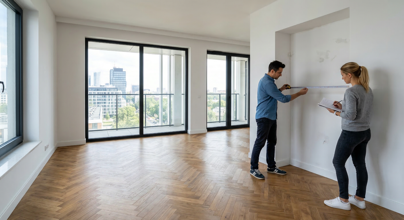 Pomiar przestrzeni pod meble na wymiar