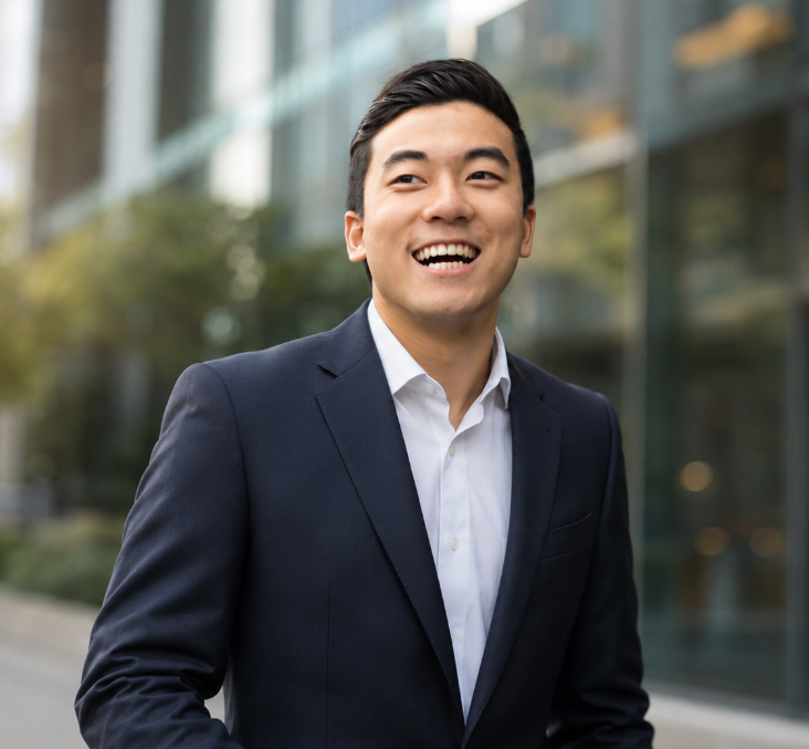 Smiling Professional Businessman in Urban Setting