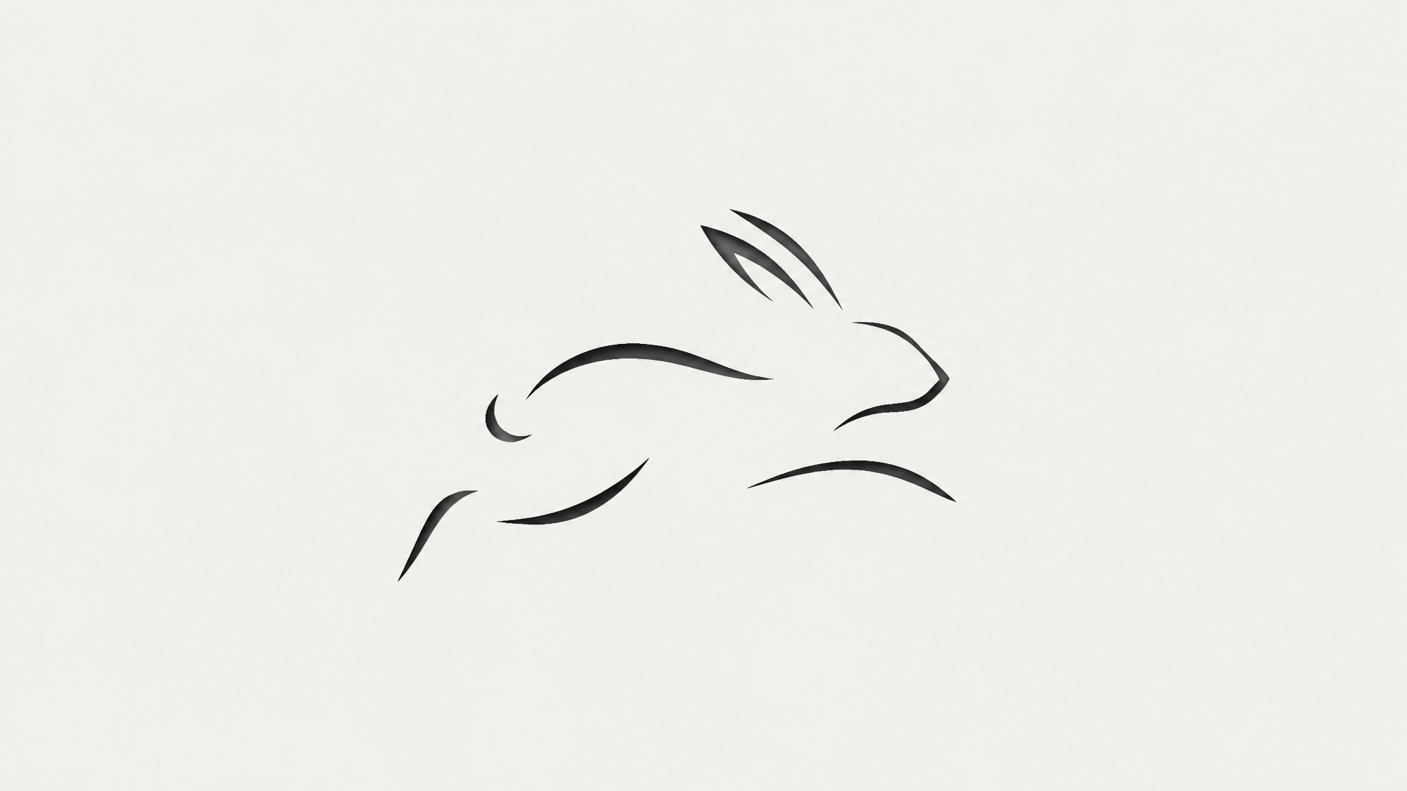 Sparse conceptual rabbit mark
