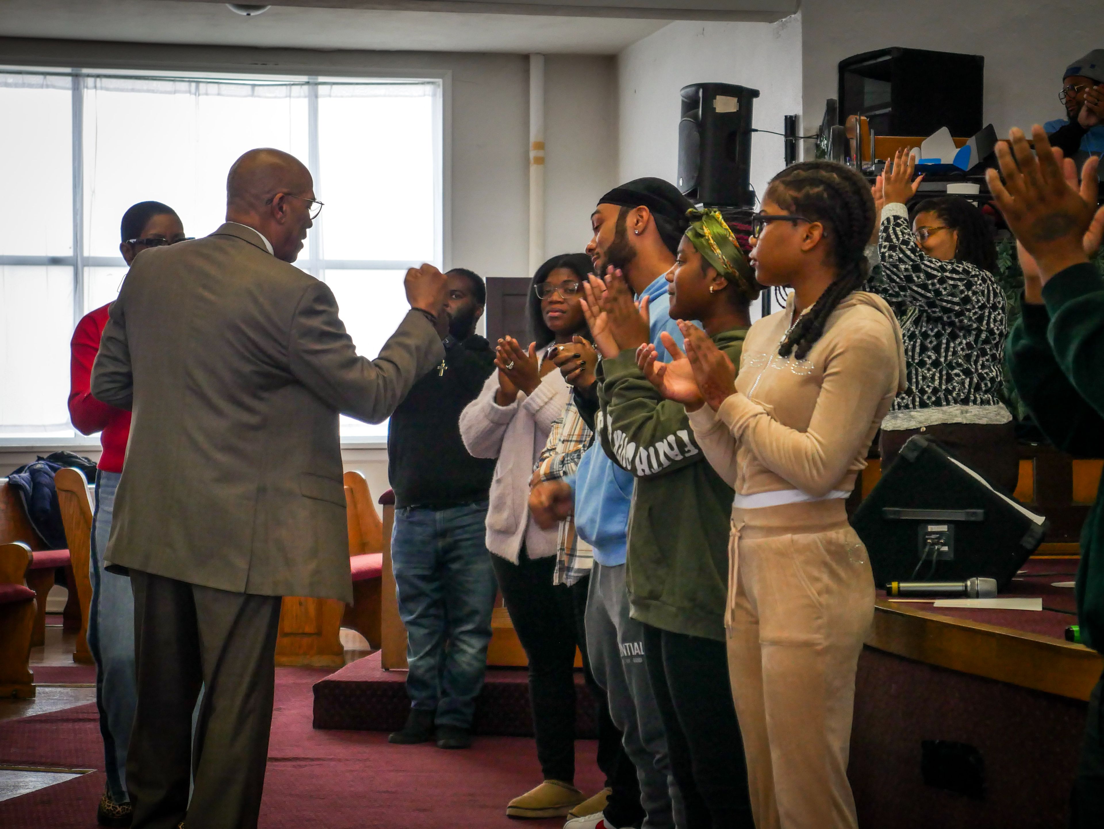 Youth ministry group engaged in activities