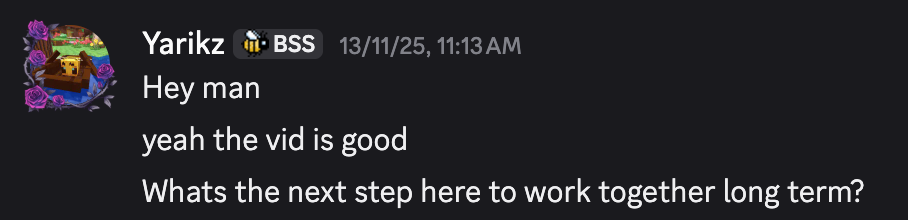 Client Feedback Message