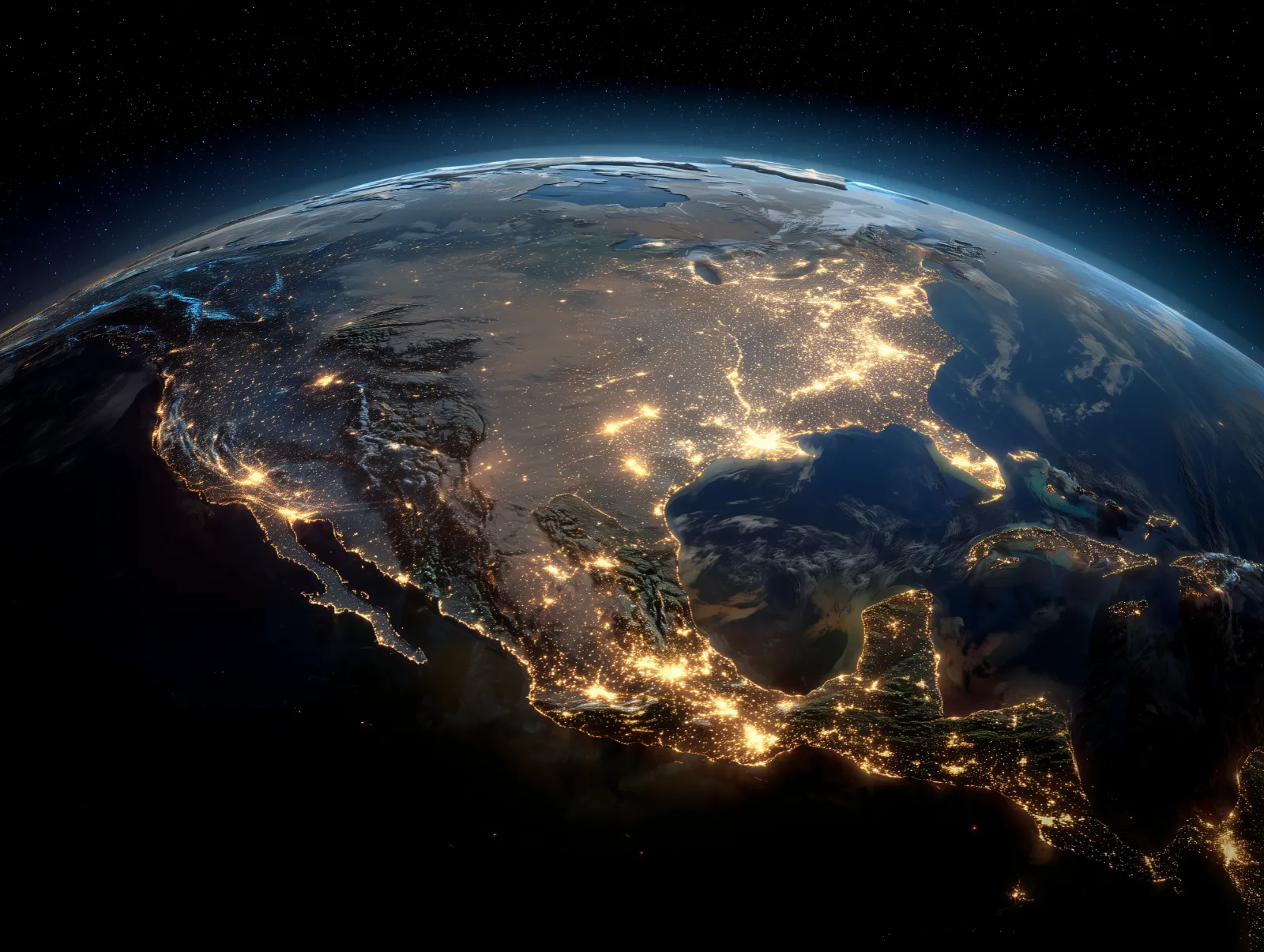Global network topology map with active connection nodes