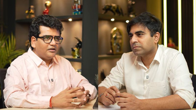 Professional Interview with Two Men in Modern Office