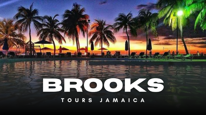 Brooks Tours Jamaica Tropical Poolside Sunset