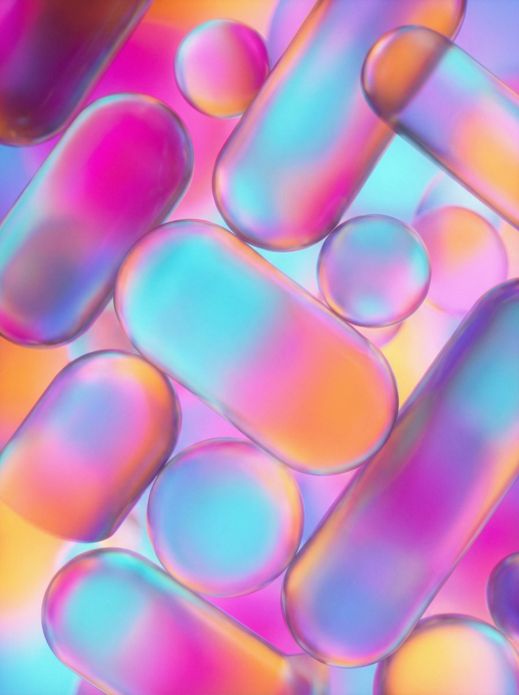 Colorful Abstract Capsules and Spheres