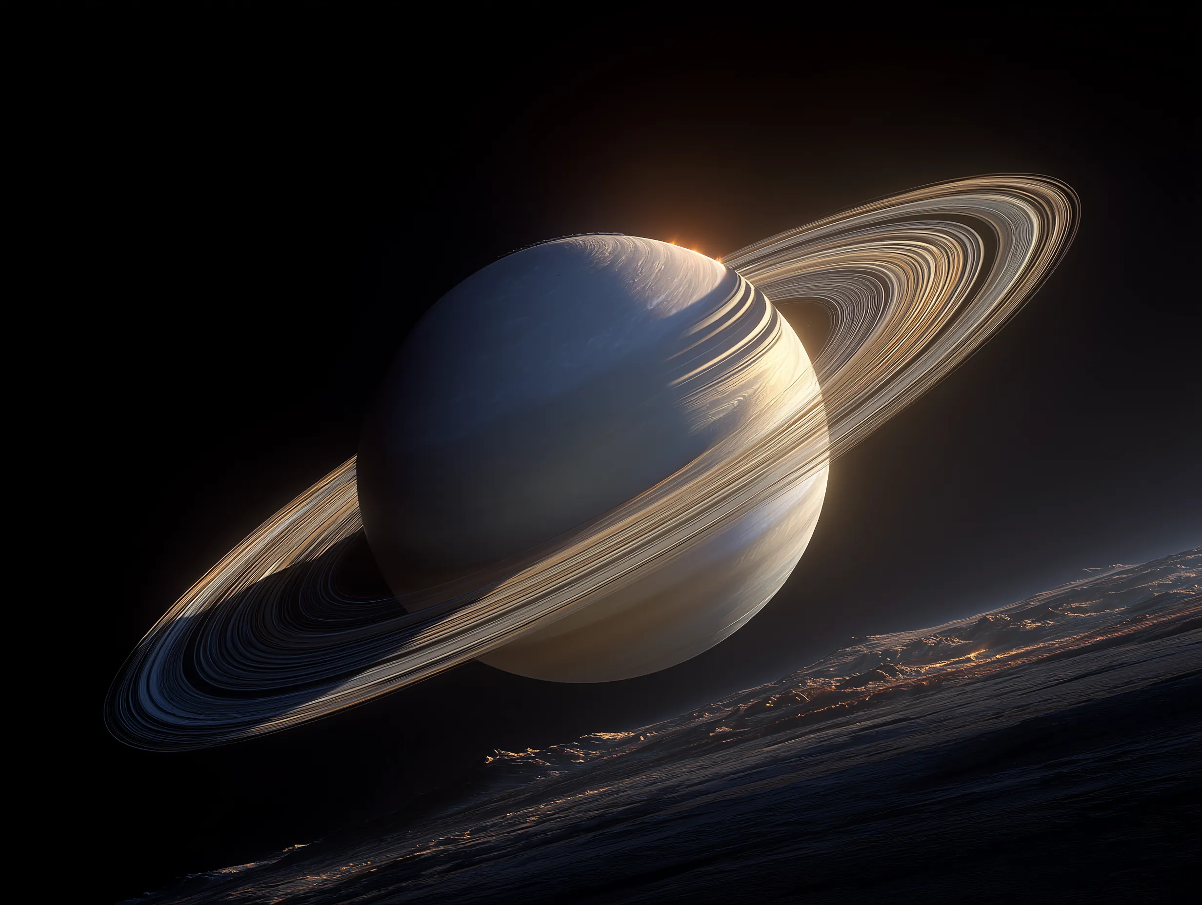 Cinematic View of Saturn and its Rings