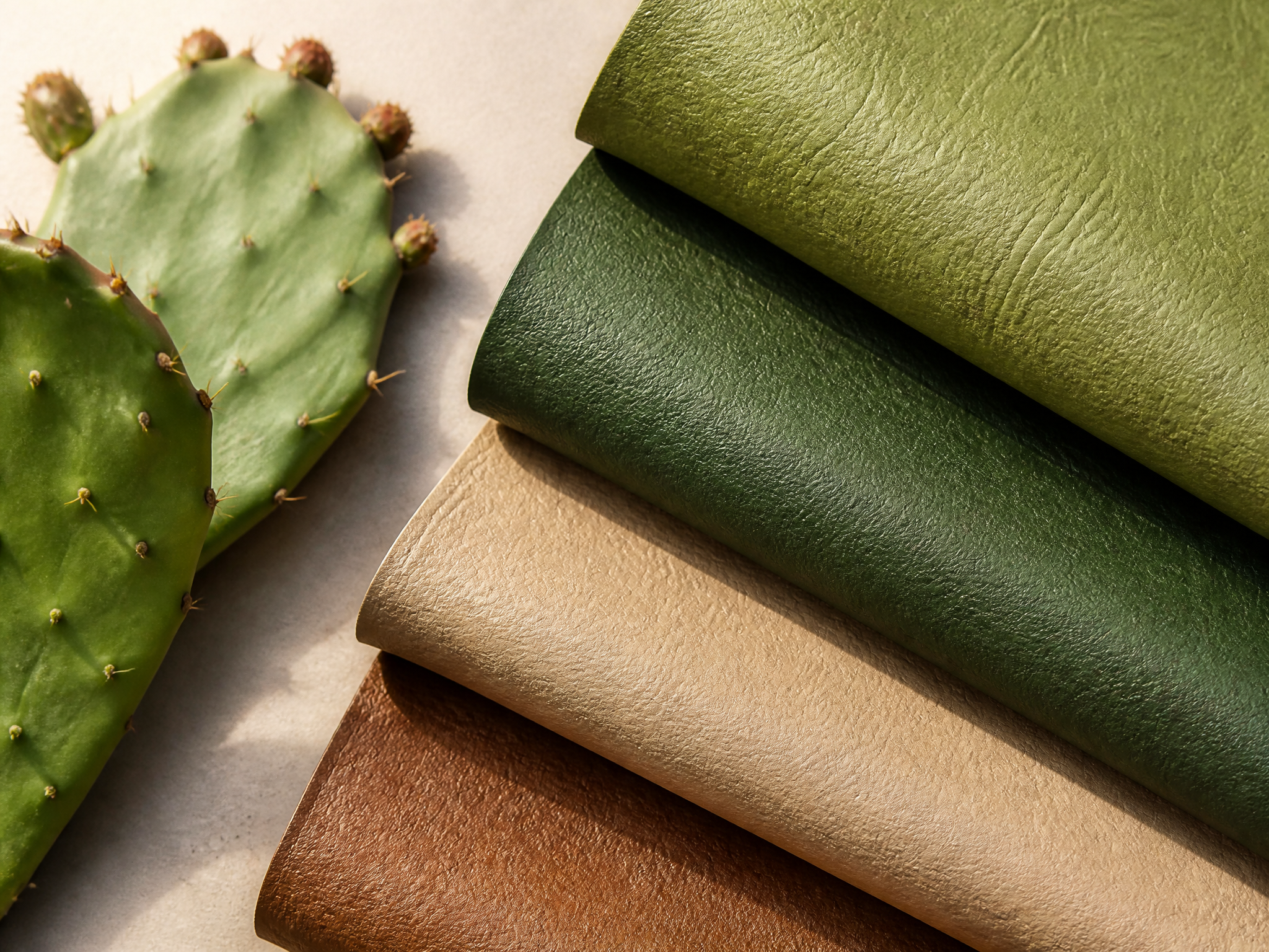 Plant based leather textures