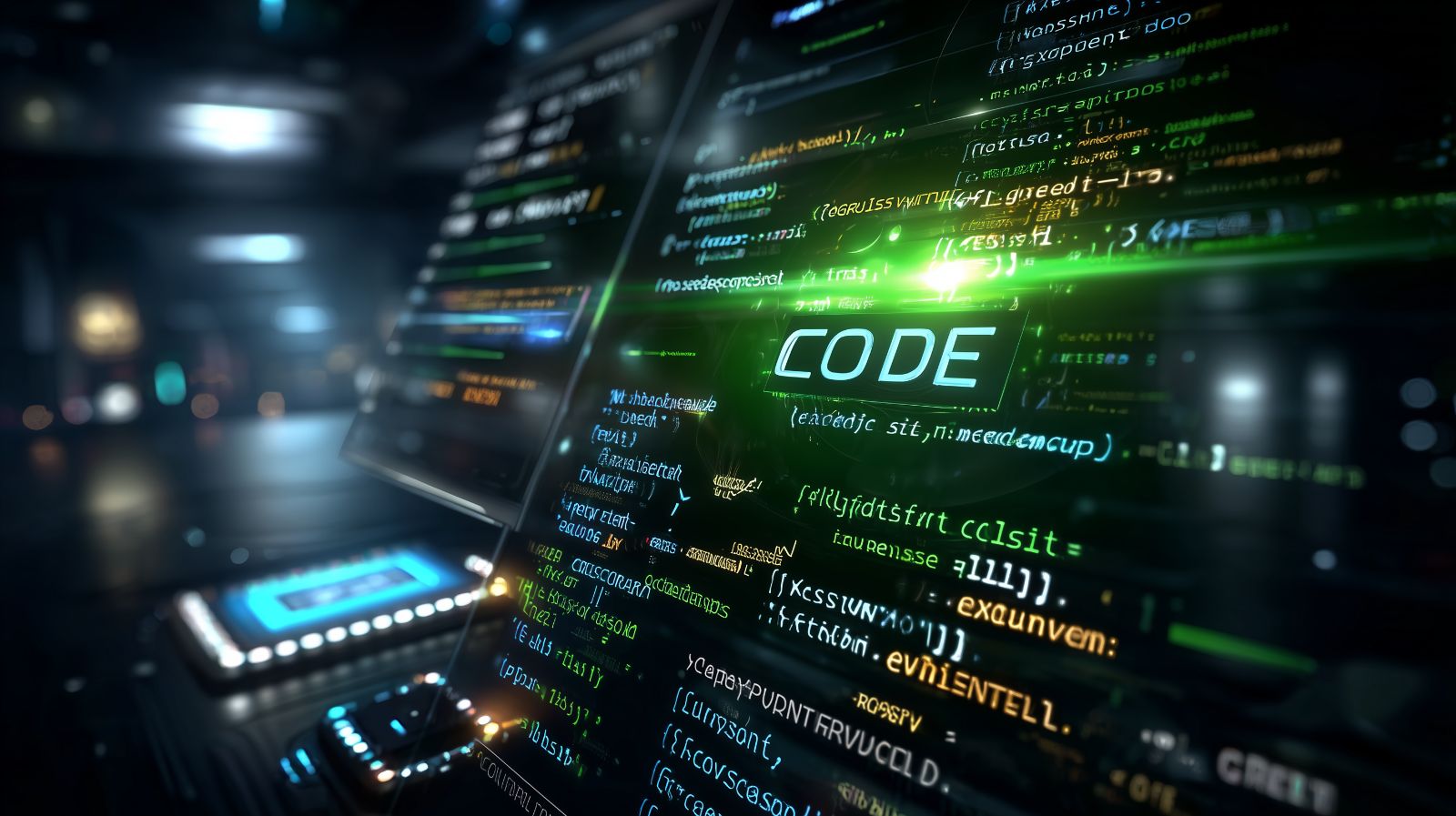 Code on screen