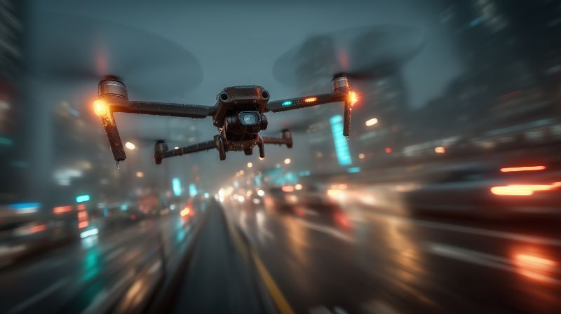 Modern office building aerial