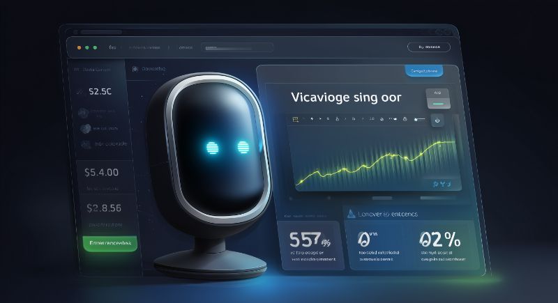 Futuristic AI Assistant with Data Analytics Dashboard