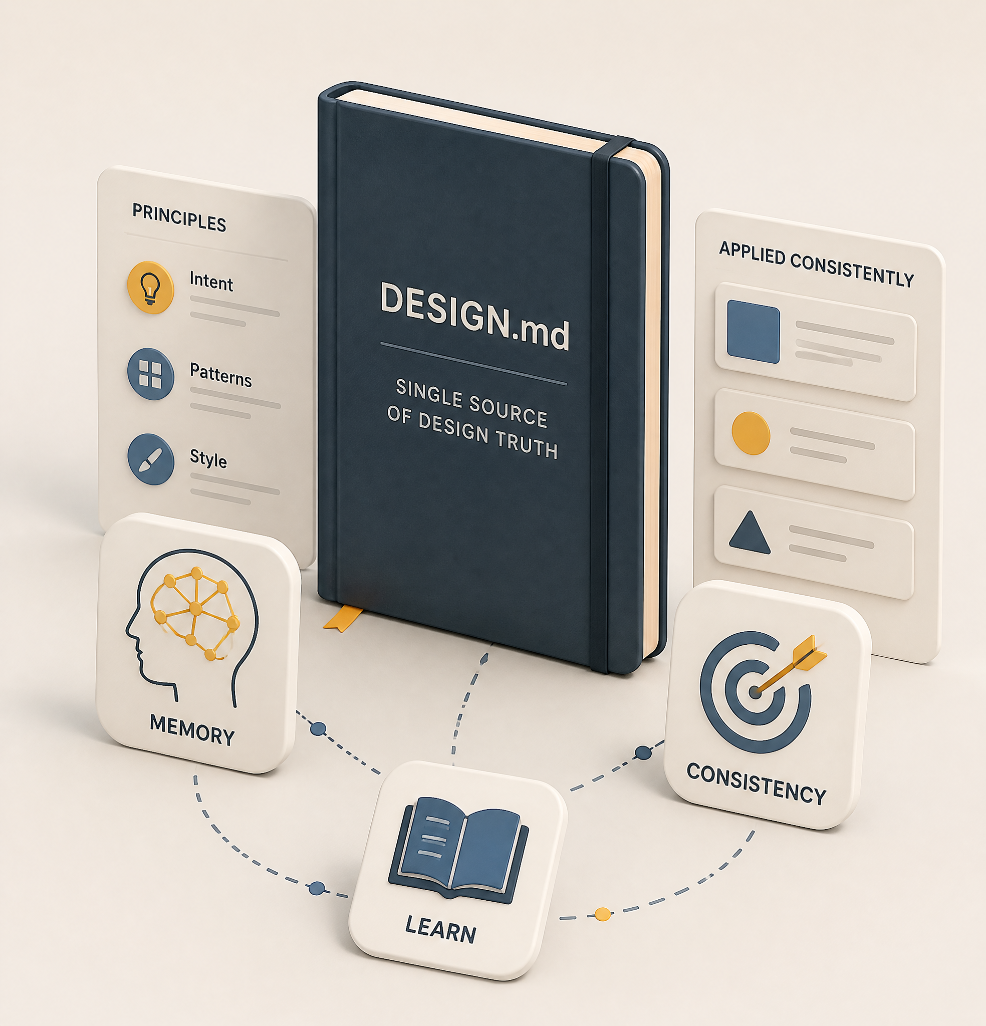Design System Documentation Isometric 3D Illustration