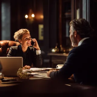 Community 2 at table laptop member