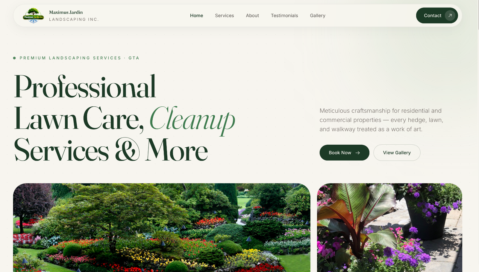 Maximus Jardin Inc. website