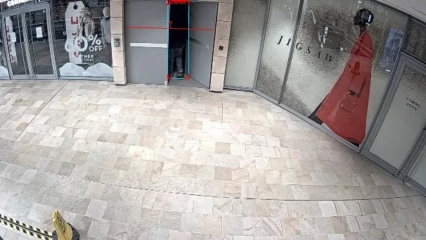 Lobby area monitoring with intrusion bounding boxes