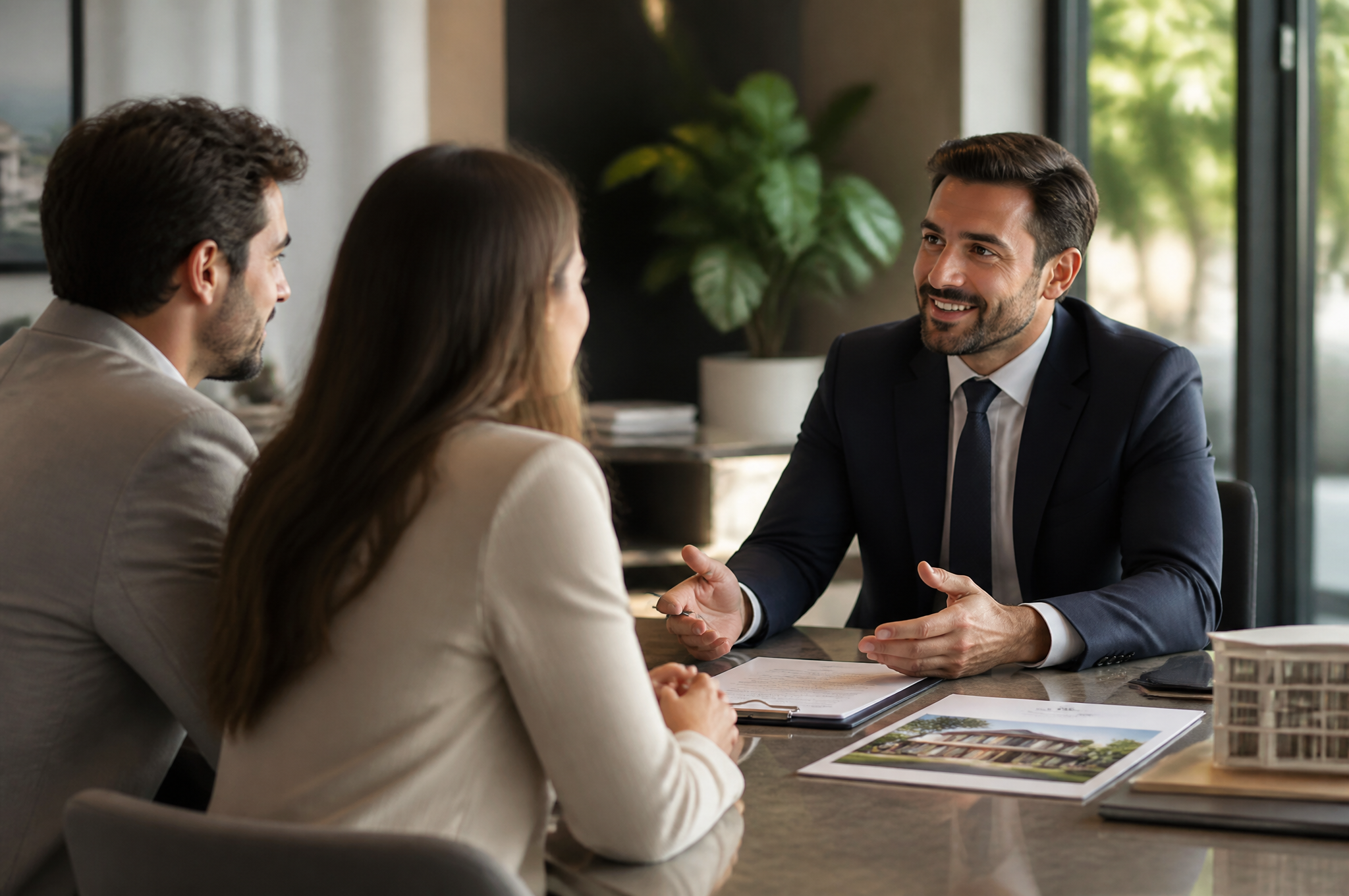 Professional Real Estate Consultation with Young Couple