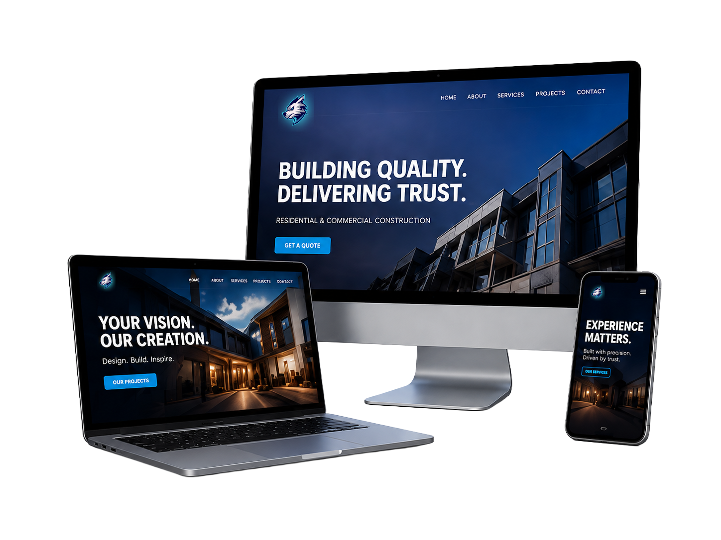 Modern iMac showing website design setup