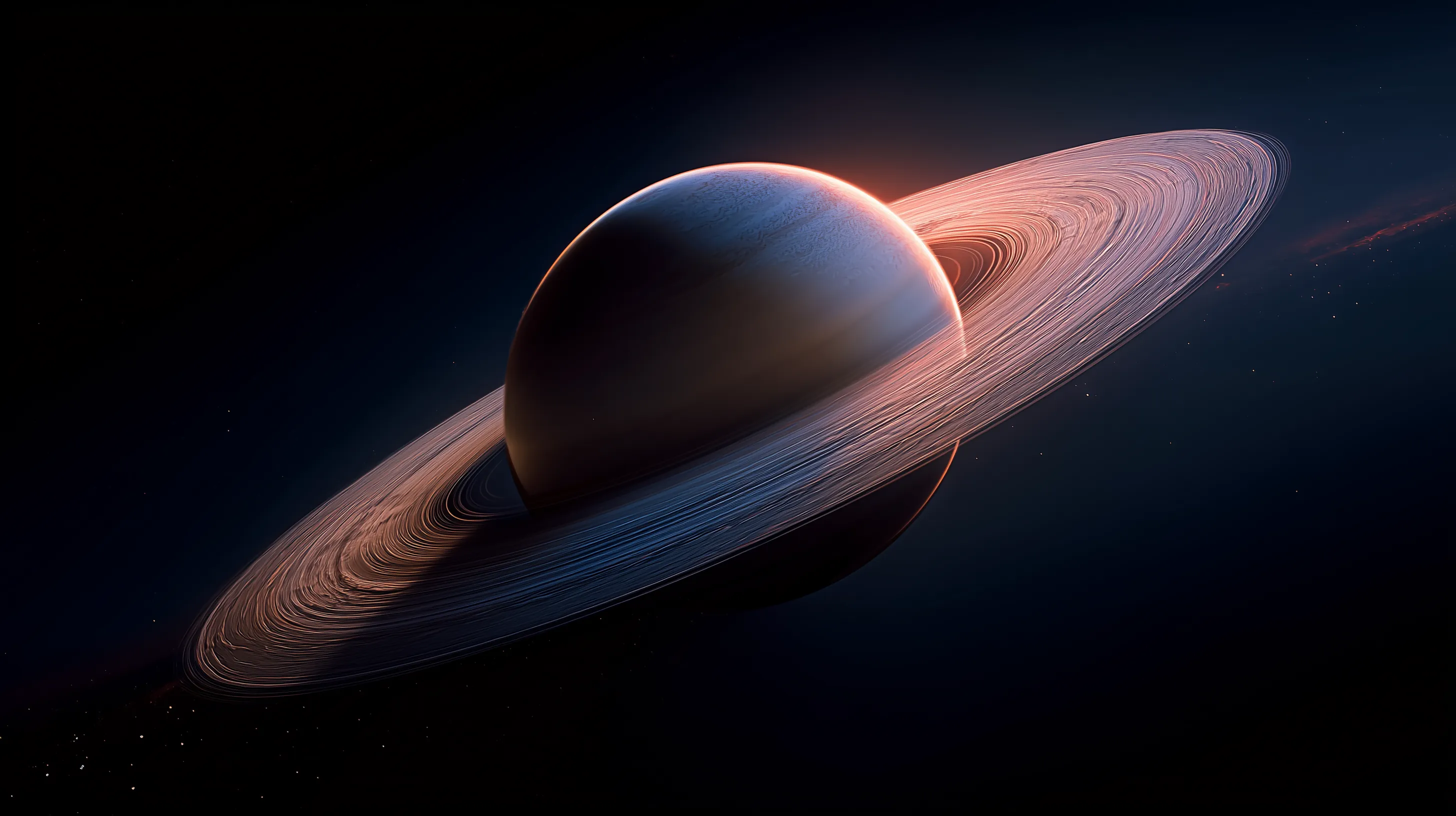 Cinematic Rendering of Saturn and its Rings